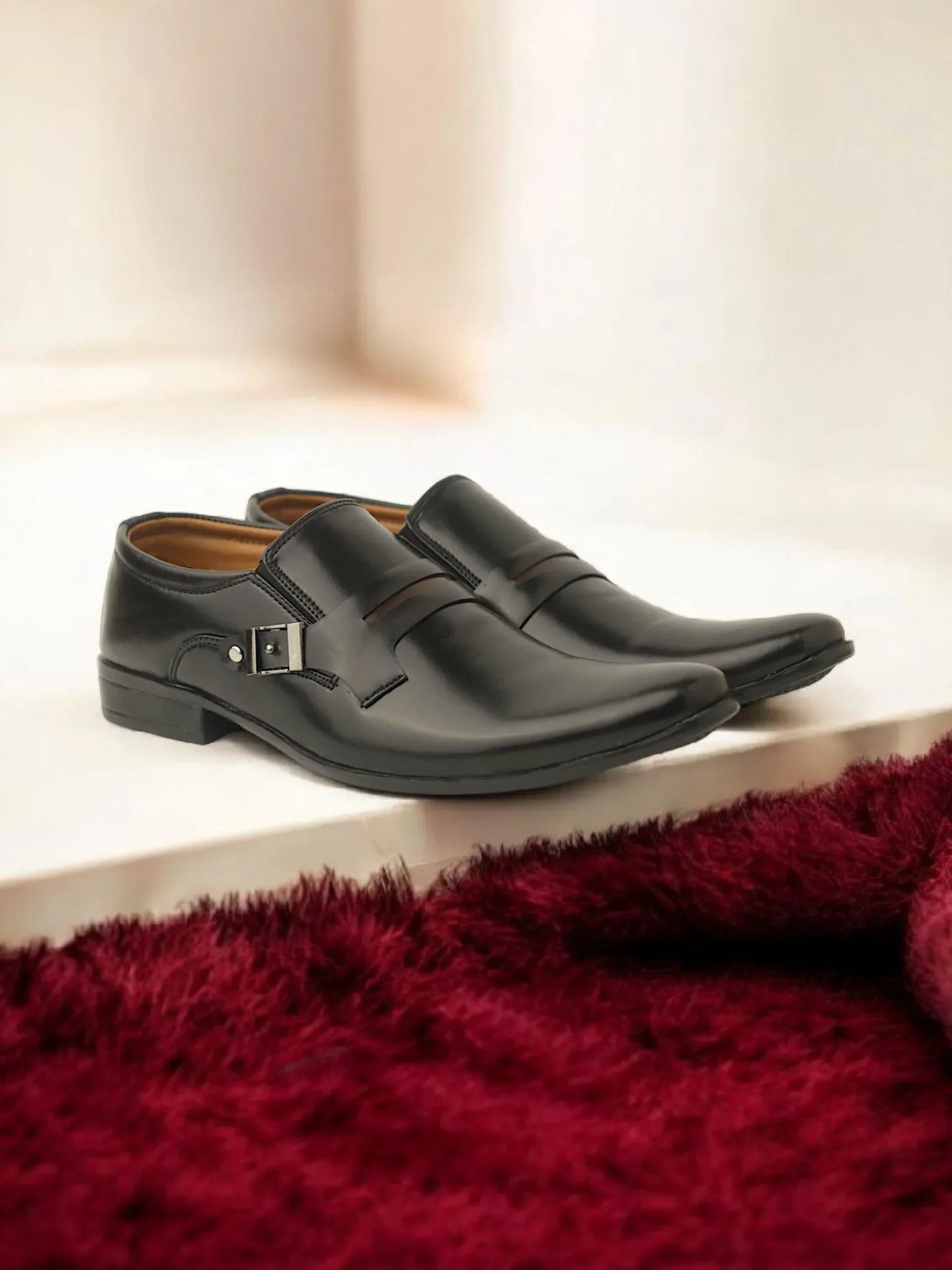Formal Shoes AK-31 BLACK side Buckle