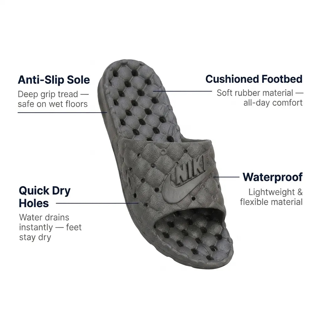Nike Bathroom Slippers - Soft & Quick Dry