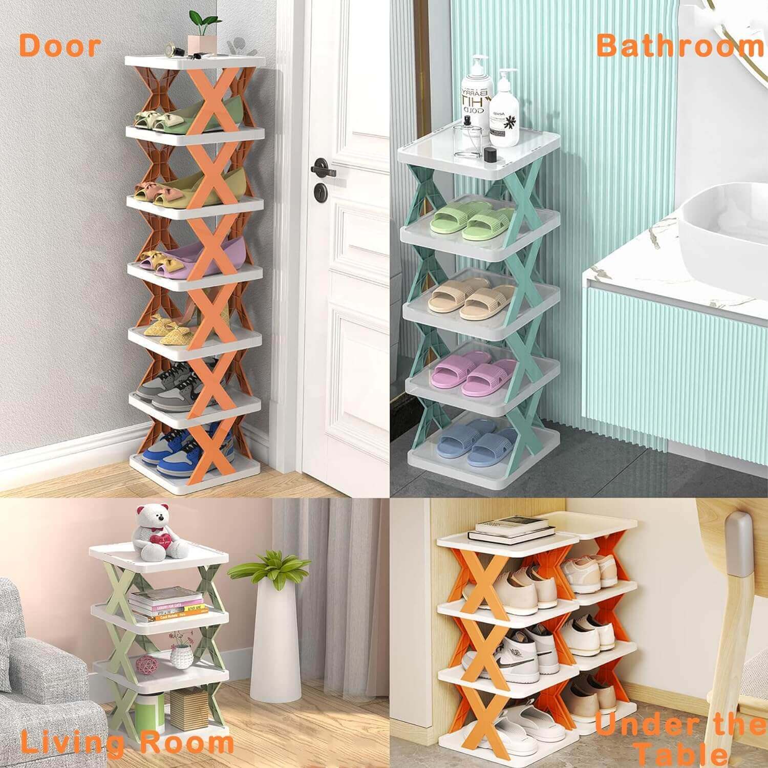 Shoes Rack Organizer X Shape 5-Layer